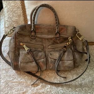 Aimee Kestenberg Metallic Gunmetal purse